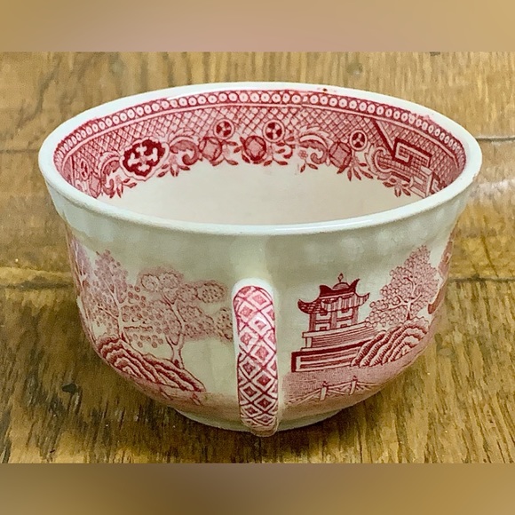 19th Century Vintage  Adams England Pink Willow Transferware Teacup - Picture 7 of 16